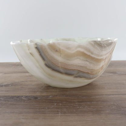 Mexican Onyx/Calcite Bowl 12"
