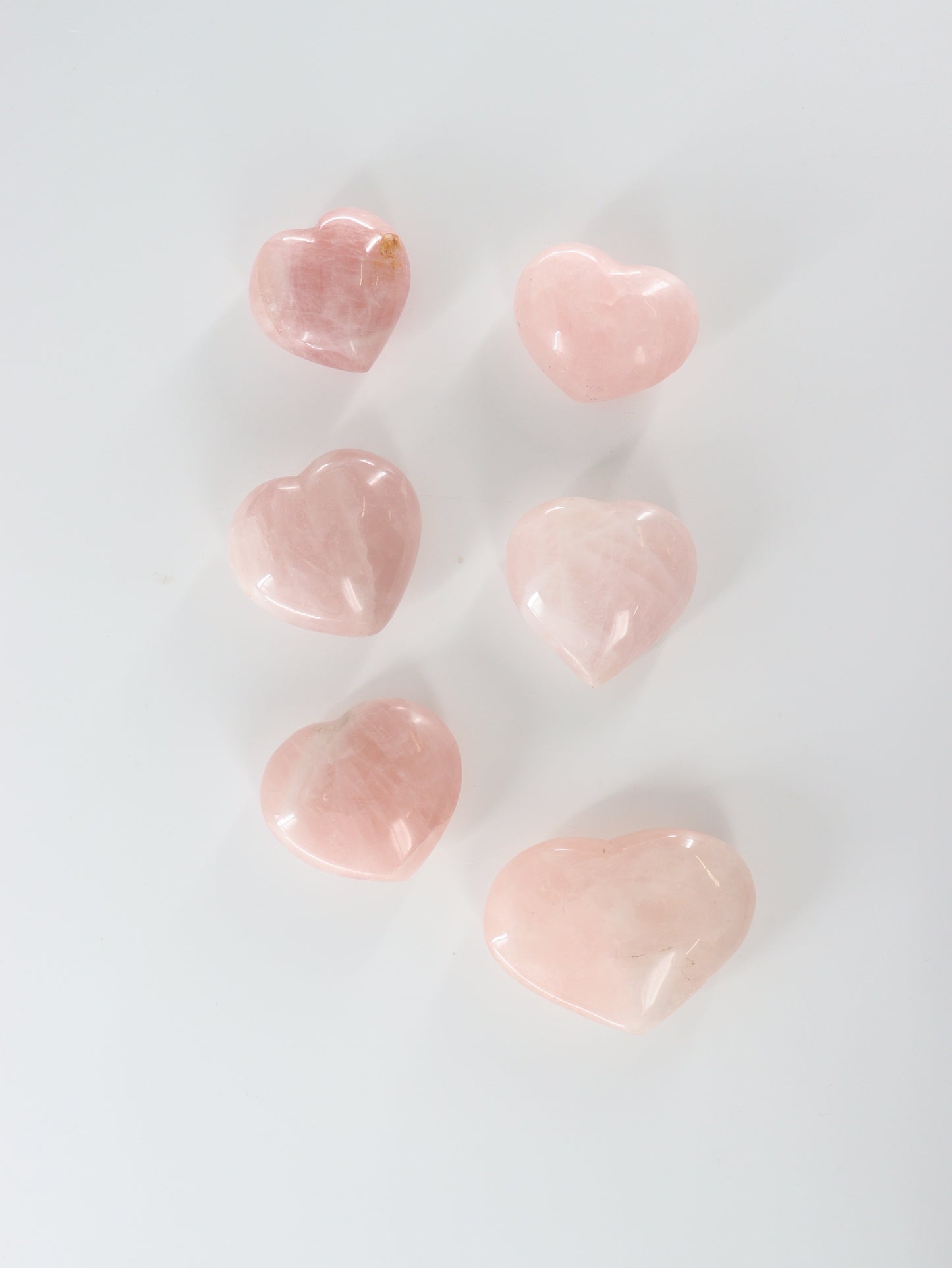 Rose Quartz Hearts Set of 6 - Expert Wholesale and Supplier of Wholesale Crystals & Bulk Gemstones, []