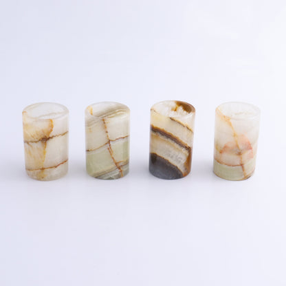 Shot Glass Set Mexican Onyx/Calcite Green - Expert Wholesale and Supplier of Wholesale Crystals & Bulk Gemstones, ["Calcite","Catalog Onyx","Mexico","onyx","Shot Glasses"]
