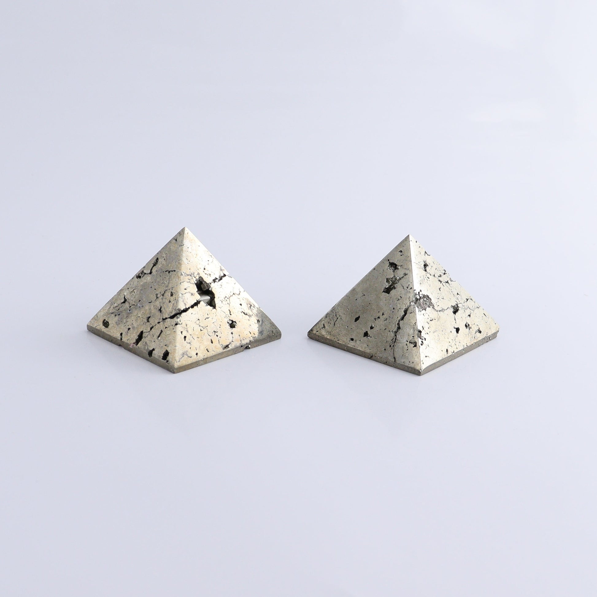 Pyrite Pyramids Set of 4 - Expert Wholesale and Supplier of Wholesale Crystals & Bulk Gemstones, ["Pyramids","Pyrite"]