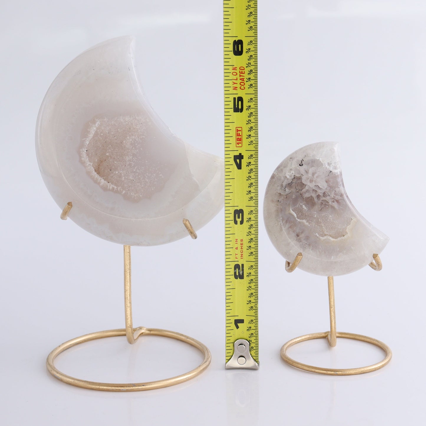 Agate Moons with Stand Set of 5 - Expert Wholesale and Supplier of Wholesale Crystals & Bulk Gemstones, ["Agate","Brazil","moons"]