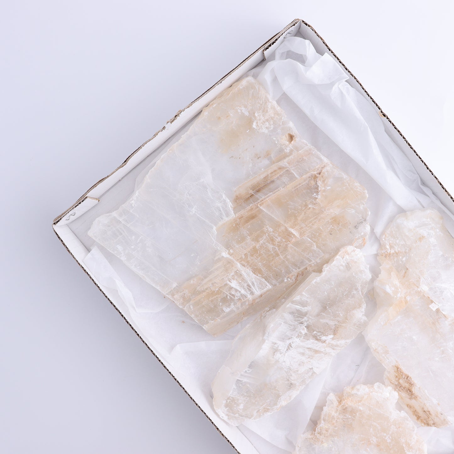 Selenite Slices Set of 4 - Expert Wholesale and Supplier of Wholesale Crystals & Bulk Gemstones, ["selenite","Slices and Slabs"]