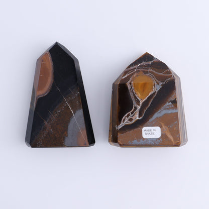 Tiger Eye Towers Set of 6 - Expert Wholesale and Supplier of Wholesale Crystals & Bulk Gemstones, ["Brazil","close_70","Tiger Eye","Towers"]