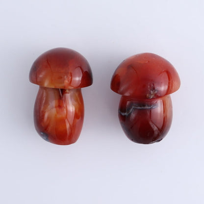 Carnelian Mushrooms Set of 8