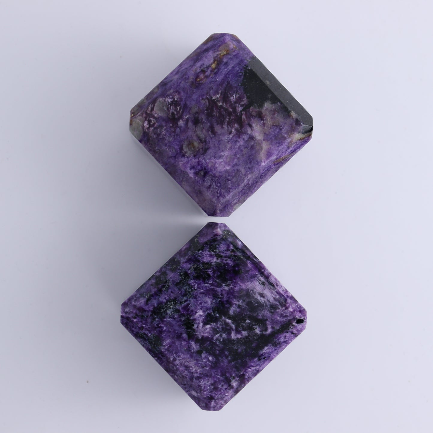 Charoite Cubes Set of 4 - Expert Wholesale and Supplier of Wholesale Crystals & Bulk Gemstones, ["Charoite","Cubes","Russia"]