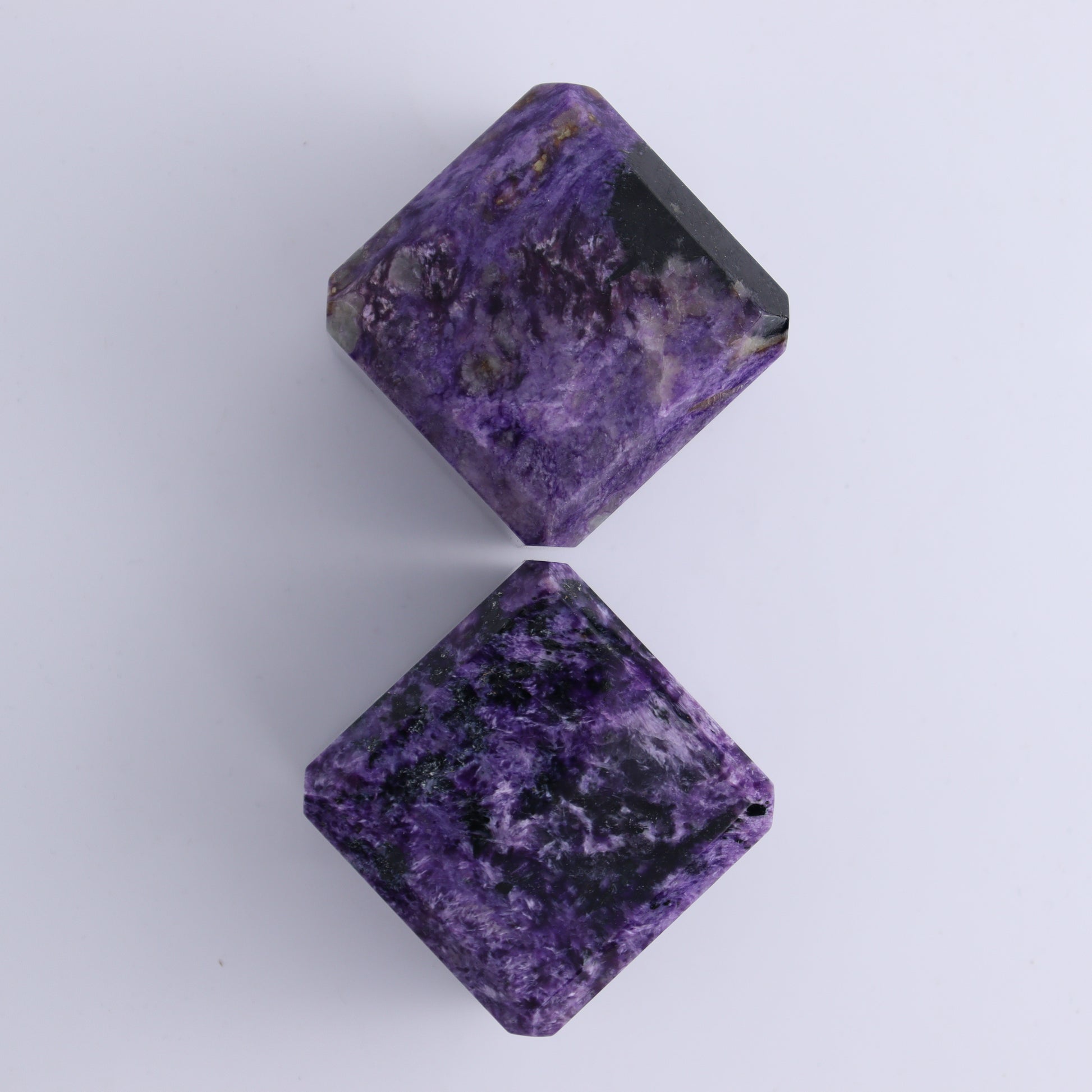 Charoite Cubes Set of 4 - Expert Wholesale and Supplier of Wholesale Crystals & Bulk Gemstones, ["Charoite","Cubes","Russia"]