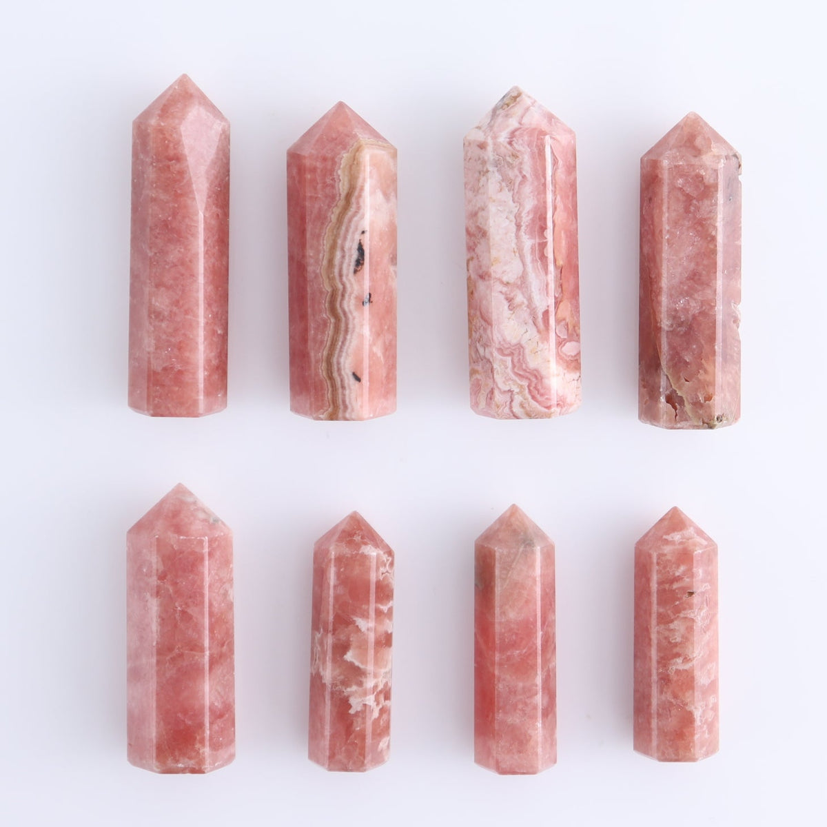 Rhodochrosite Towers Set of 8