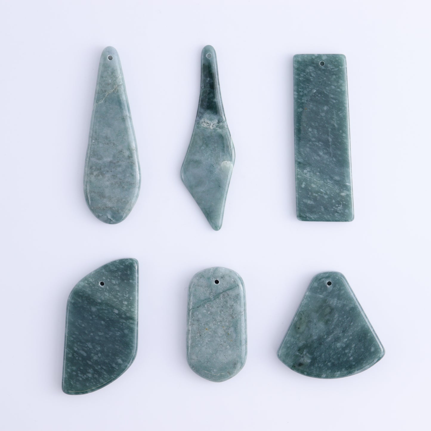 Jadeite Pendants Set of 6 - Expert Wholesale and Supplier of Wholesale Crystals & Bulk Gemstones, ["Guatemala","jadeite","Pendants"]