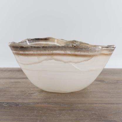Mexican Onyx/Calcite Bowl 12"