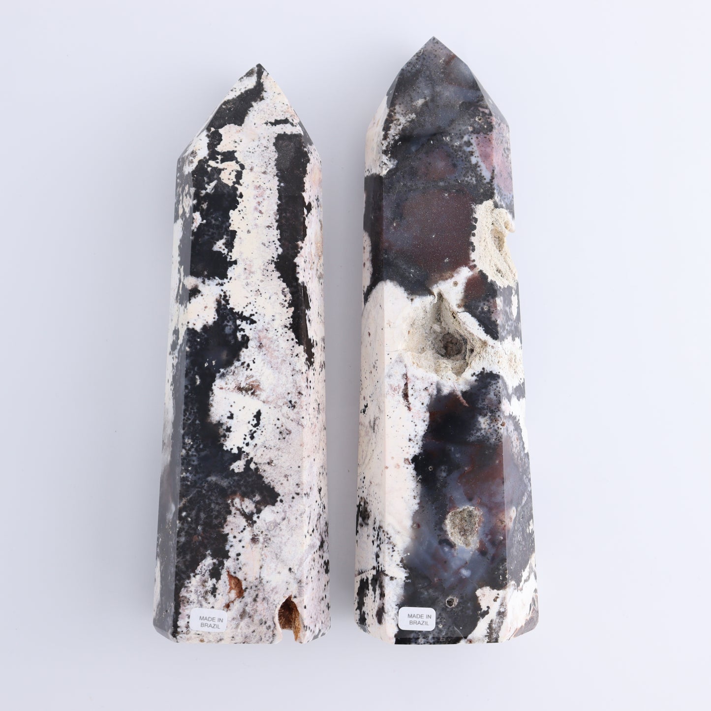 Mosaic Quartz Towers Set of 2 - Expert Wholesale and Supplier of Wholesale Crystals & Bulk Gemstones, ["Brazil","Mosaic Quartz","Quartz","Towers"]