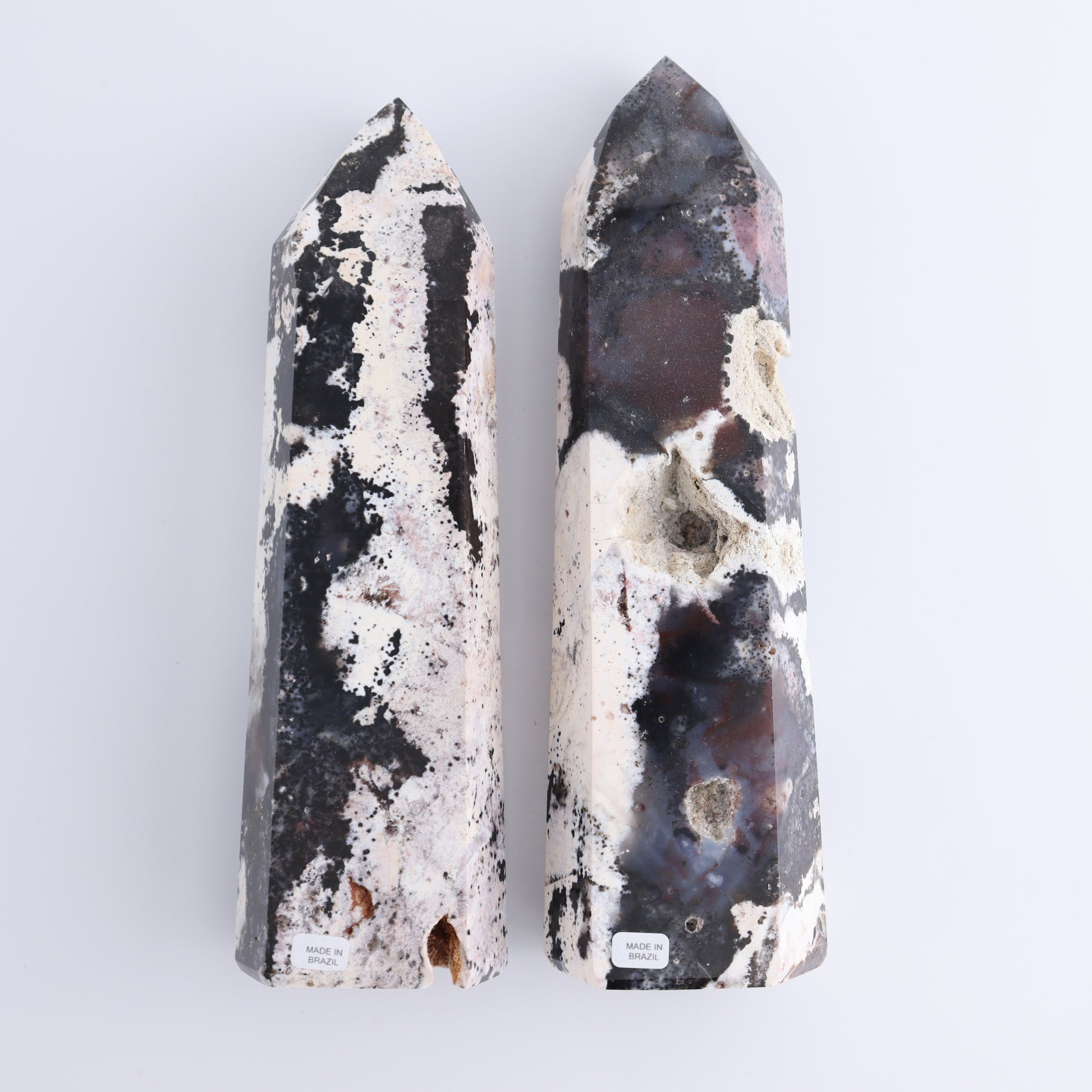 Mosaic Quartz Towers Set of 2 - Expert Wholesale and Supplier of Wholesale Crystals & Bulk Gemstones, ["Brazil","Mosaic Quartz","Quartz","Towers"]