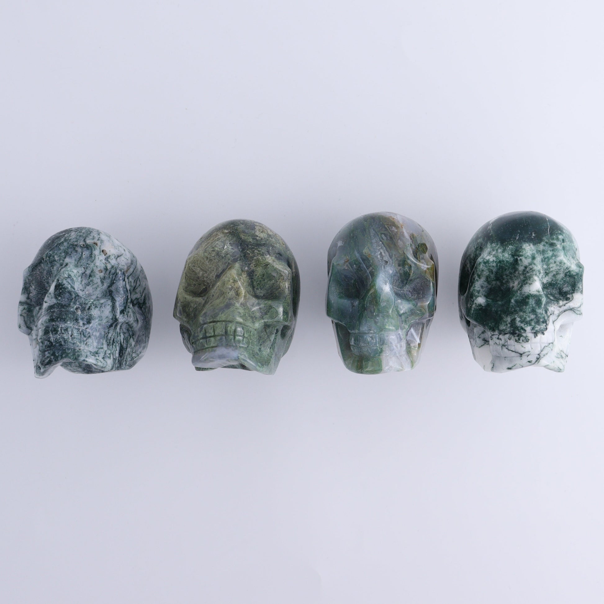 Moss Agate Skulls 4 - Expert Wholesale and Supplier of Wholesale Crystals & Bulk Gemstones, ["China","Moss Agate","Skulls"]