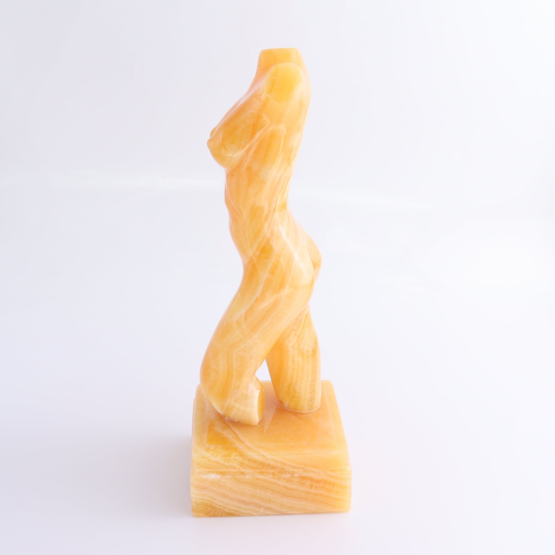 Female Torso Statue Mexican Orange Onyx/Calcite - Expert Wholesale and Supplier of Wholesale Crystals & Bulk Gemstones, ["Bowls","Calcite","Mexico","onyx"]
