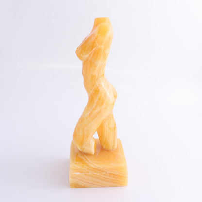 Female Torso Statue Mexican Orange Onyx/Calcite - Expert Wholesale and Supplier of Wholesale Crystals & Bulk Gemstones, ["Bowls","Calcite","Mexico","onyx"]