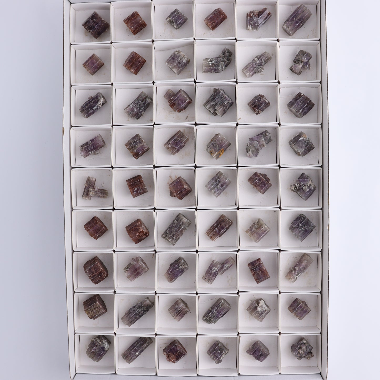 Purple Aragonite Set of 54 - Expert Wholesale and Supplier of Wholesale Crystals & Bulk Gemstones, ["aragonite","Purple Aragonite","Spain"]