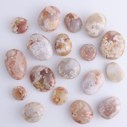Flower Agate Palm Stones 1 kg Set - Expert Wholesale and Supplier of Wholesale Crystals & Bulk Gemstones, ["Agate","Flower Agate","Madagascar","Palm Stones"]