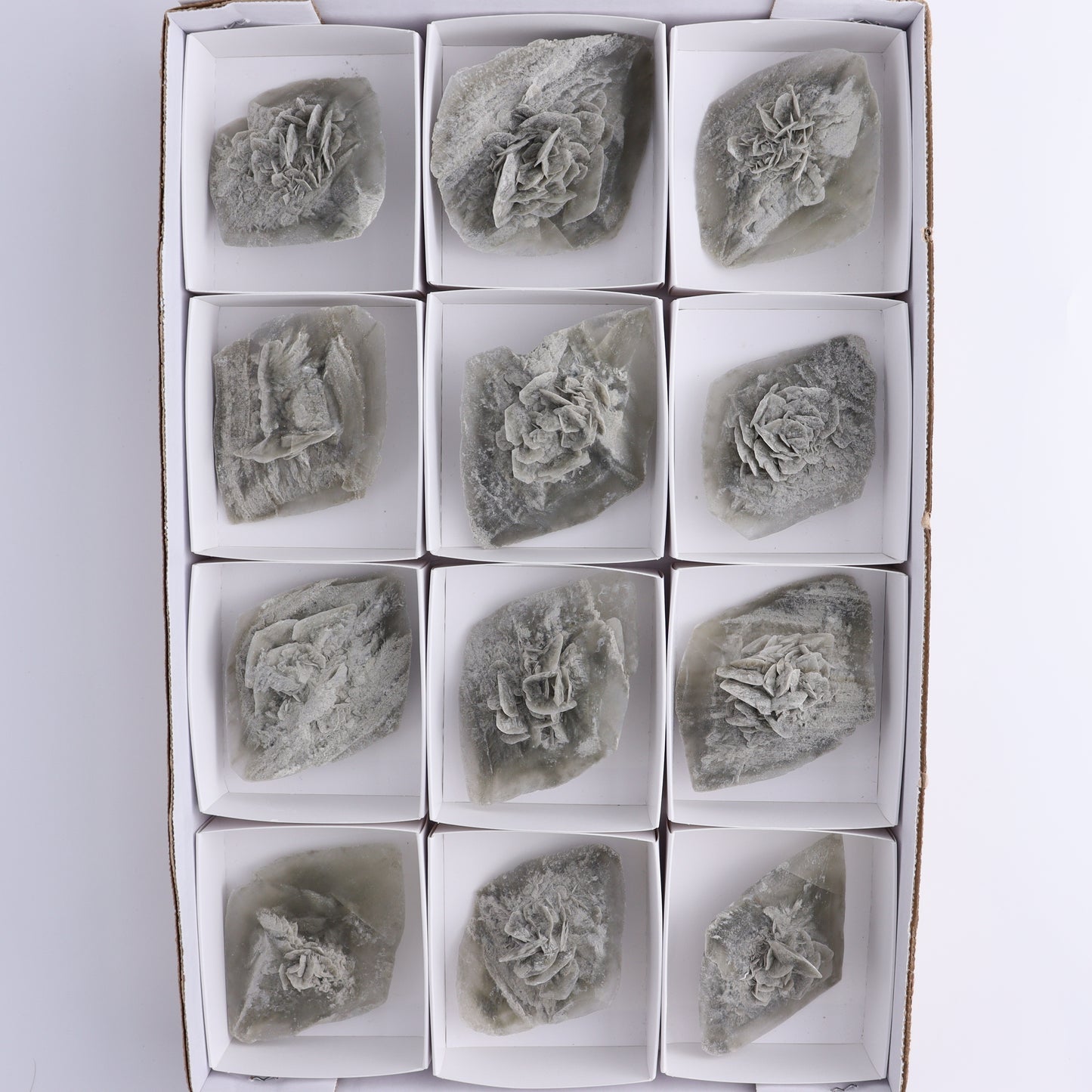 Selenite Clusters Set of 12