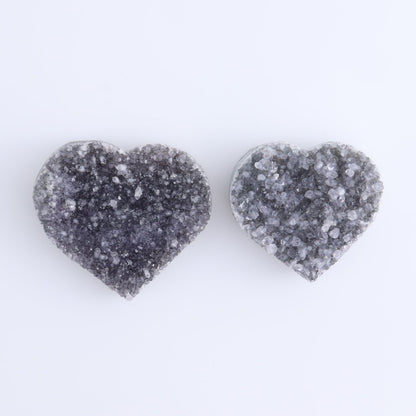 Amethyst Hearts Set of 8