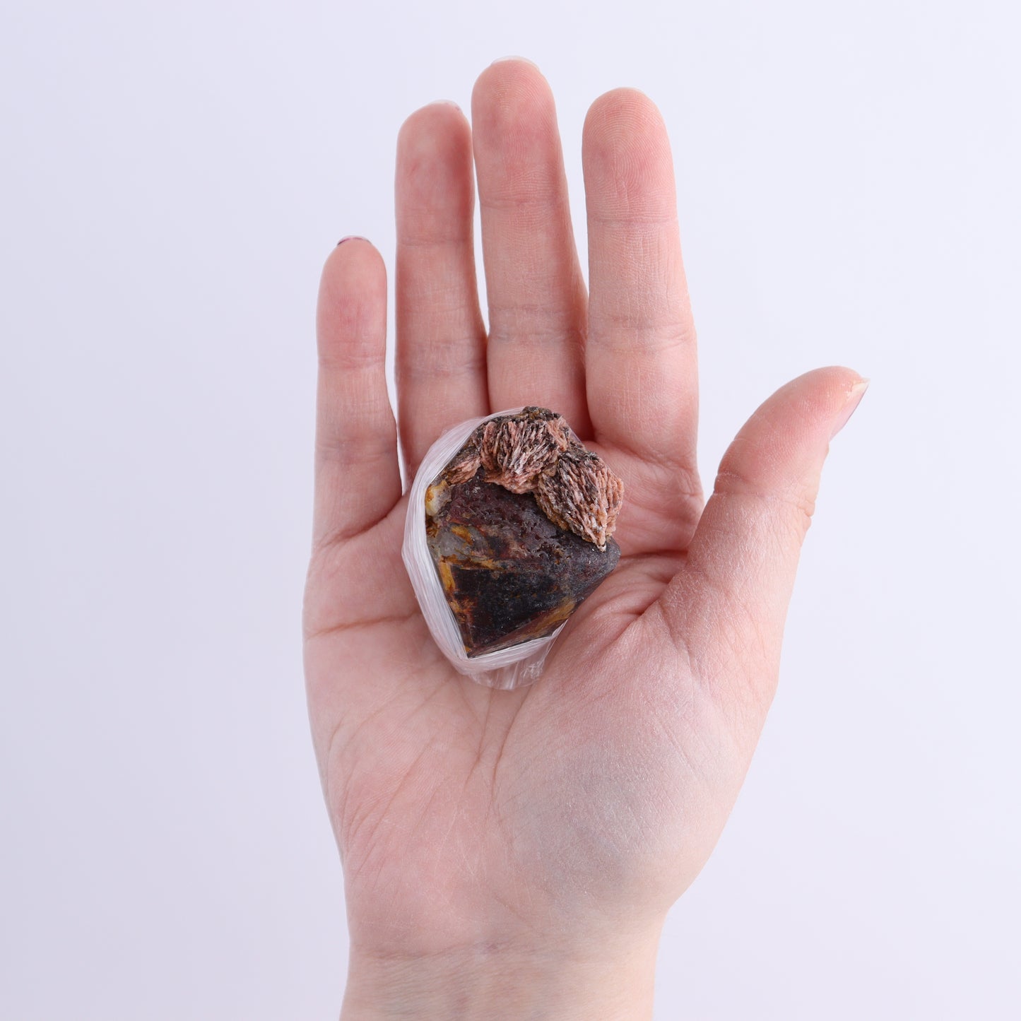 Quartz Hematite Inclusions Flat from Morocco