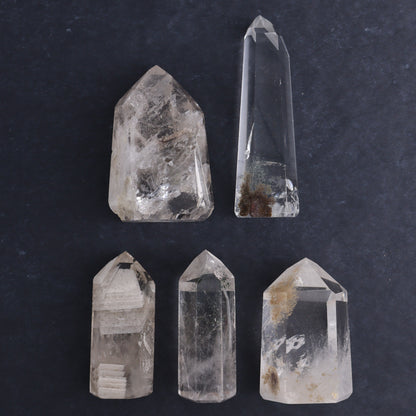 Garden Quartz Towers Set of 5 - Expert Wholesale and Supplier of Wholesale Crystals & Bulk Gemstones, ["Brazil","Garden Quartz","Quartz","Towers"]