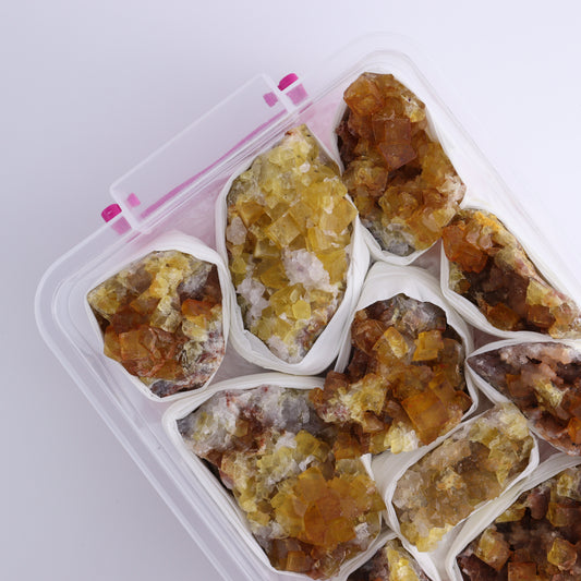 Yellow Fluorite Flat from Morocco