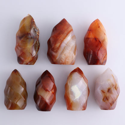 Carnelian Flames Set of 7 - Expert Wholesale and Supplier of Wholesale Crystals & Bulk Gemstones, ["carnelian","flames","Madagascar"]