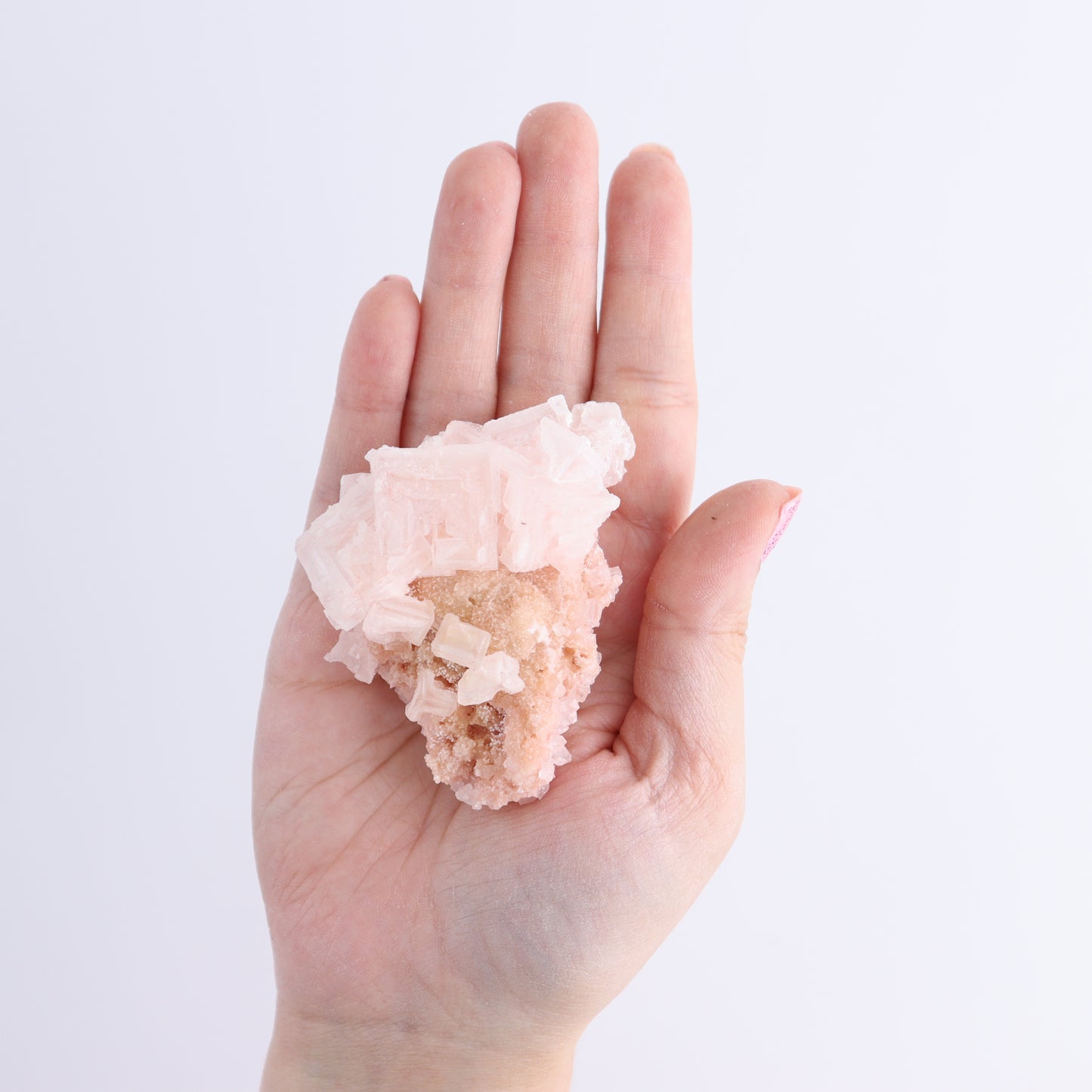 Searles Lake Halite Flat of 12 - Expert Wholesale and Supplier of Wholesale Crystals & Bulk Gemstones, ["close_30","Halite","Pink Halite","United States"]