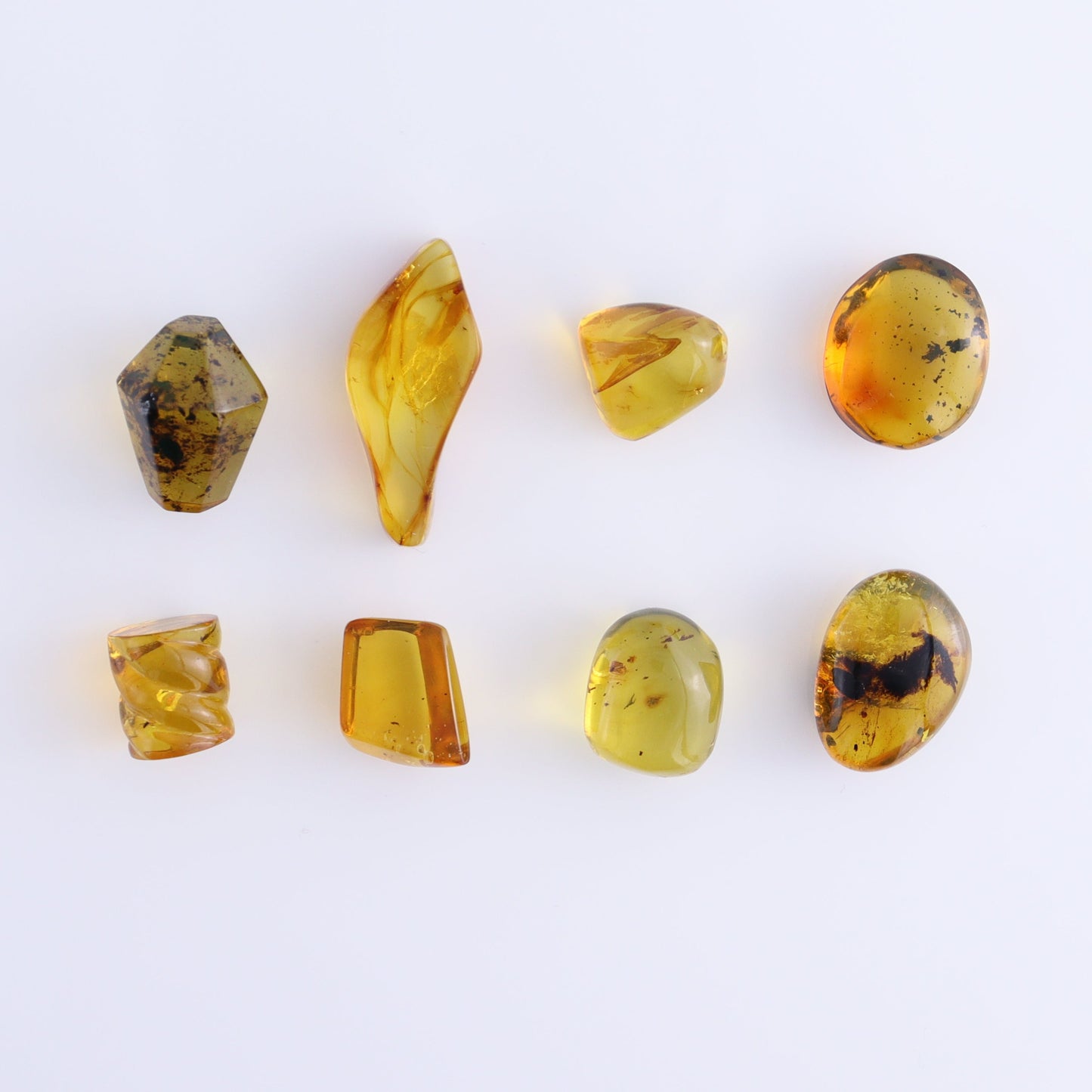 Chiapas Mexico Amber Freeforms Set of 8 - Expert Wholesale and Supplier of Wholesale Crystals & Bulk Gemstones, ["Amber","Chiapas Amber","Freeform","Freeforms","Mexico"]