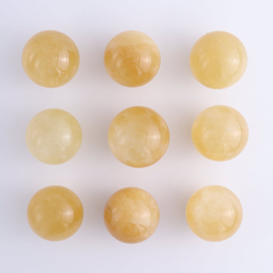 Calcite Spheres Set of 9