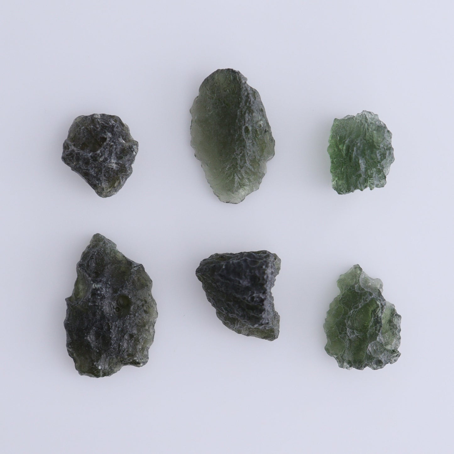 Moldavite Pieces Set of 6 - Expert Wholesale and Supplier of Wholesale Crystals & Bulk Gemstones, ["Czech Republic","Moldavite","Pieces"]