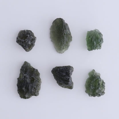 Moldavite Pieces Set of 6 - Expert Wholesale and Supplier of Wholesale Crystals & Bulk Gemstones, ["Czech Republic","Moldavite","Pieces"]
