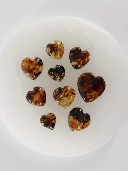 Chiapas Amber Hearts Set of 9