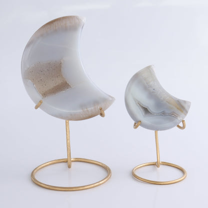 Agate Moons with Stand Set of 5 - Expert Wholesale and Supplier of Wholesale Crystals & Bulk Gemstones, ["Agate","Brazil","moons"]