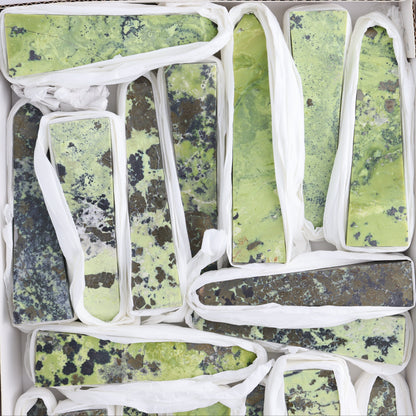 Serpentine Obelisk Set of 18 - Expert Wholesale and Supplier of Wholesale Crystals & Bulk Gemstones, ["Obelisk","Peru","serpentine"]
