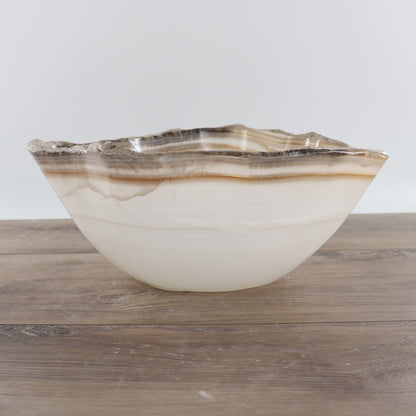 Mexican Onyx/Calcite Bowl 12"
