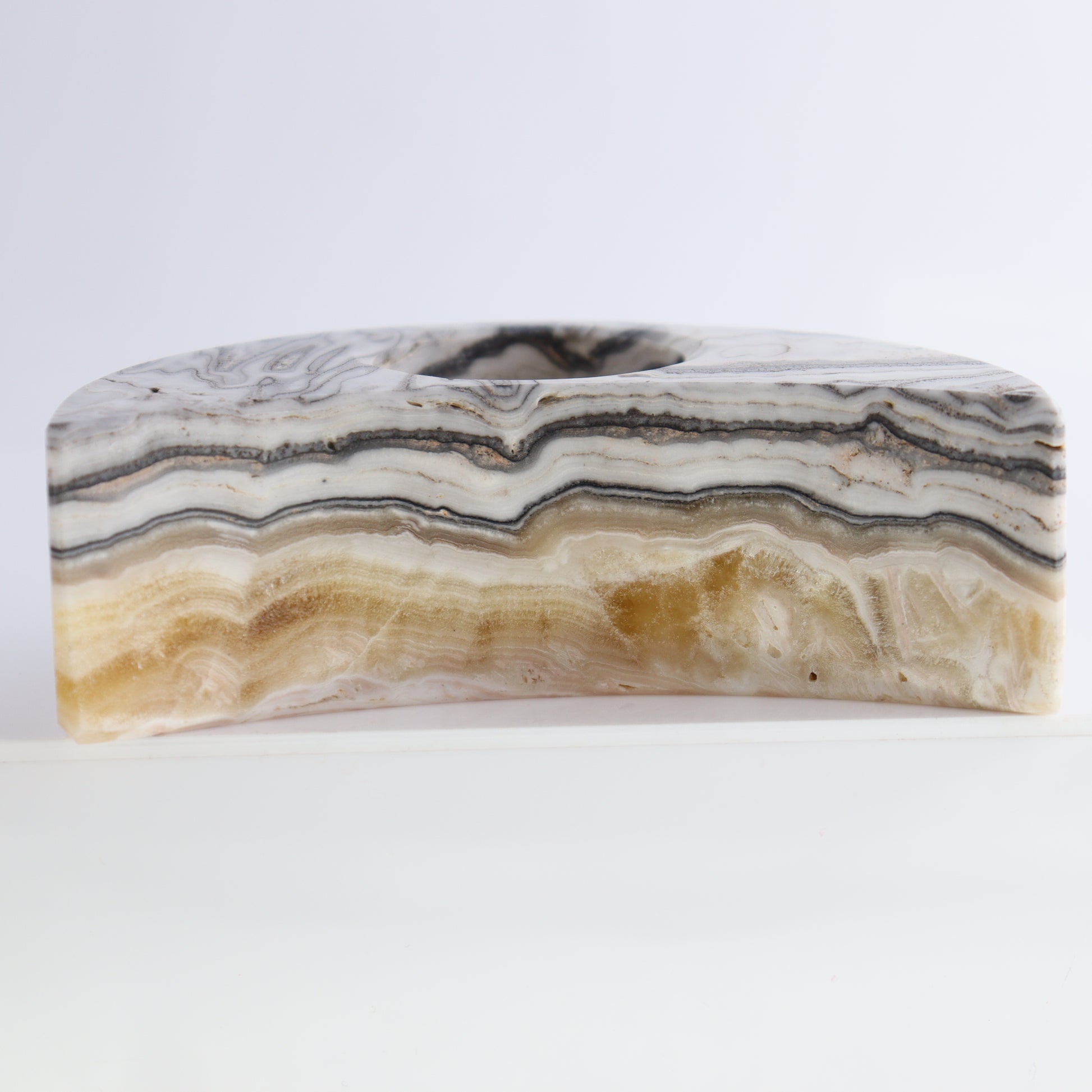 Onyx Moon Candle Holders Set of 4 - Expert Wholesale and Supplier of Wholesale Crystals & Bulk Gemstones, ["Candle Holder","Mexico","moons","onyx"]