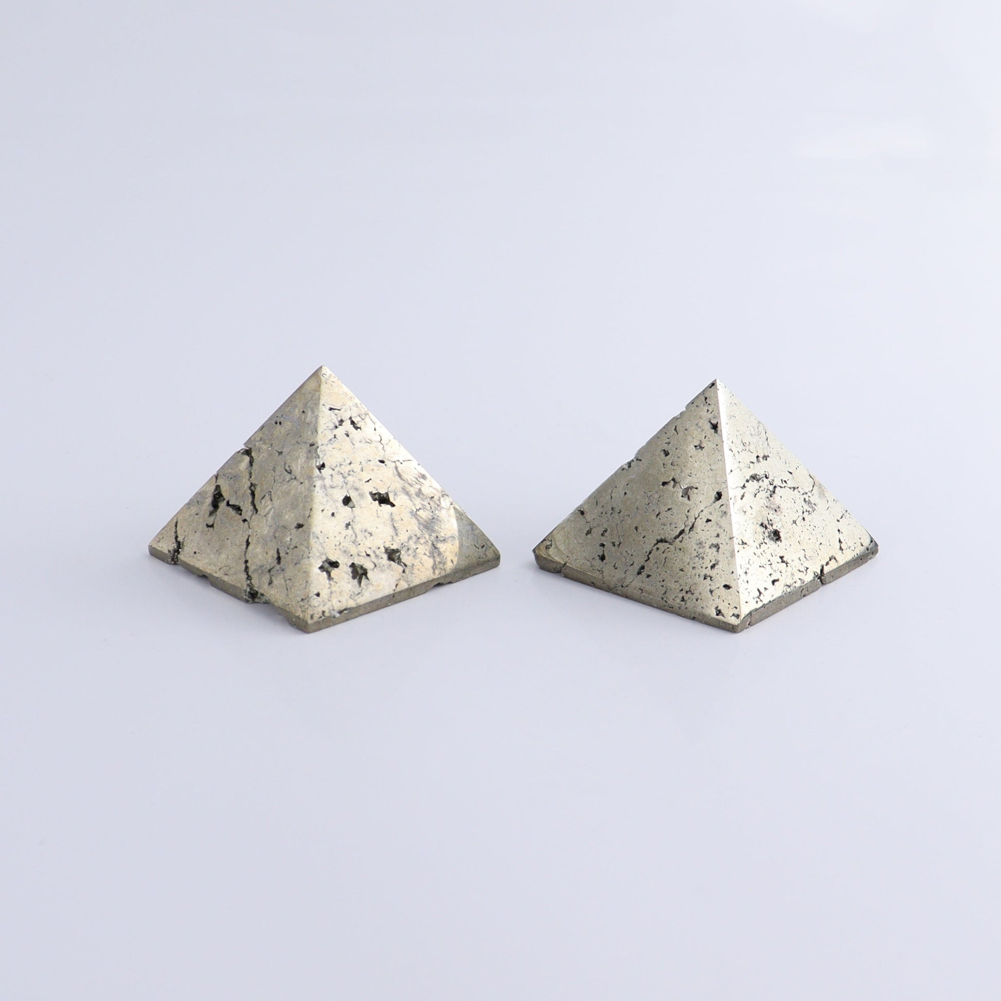 Pyrite Pyramids Set of 4 - Expert Wholesale and Supplier of Wholesale Crystals & Bulk Gemstones, ["Pyramids","Pyrite"]