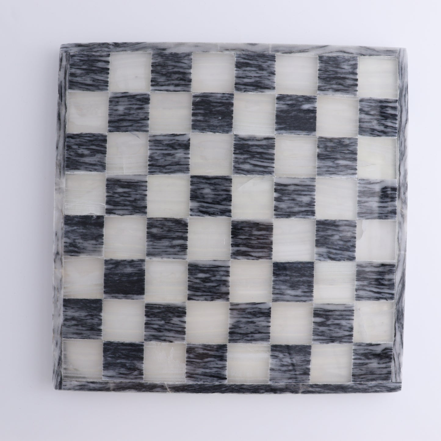 Medium Onyx and Marble Chess Set (Gray) - Expert Wholesale and Supplier of Wholesale Crystals & Bulk Gemstones, ["Black Marble","Catalog Onyx","Marble","onyx"]