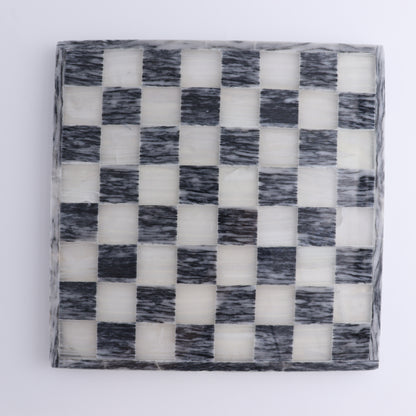 Medium Onyx and Marble Chess Set (Gray) - Expert Wholesale and Supplier of Wholesale Crystals & Bulk Gemstones, ["Black Marble","Catalog Onyx","Marble","onyx"]