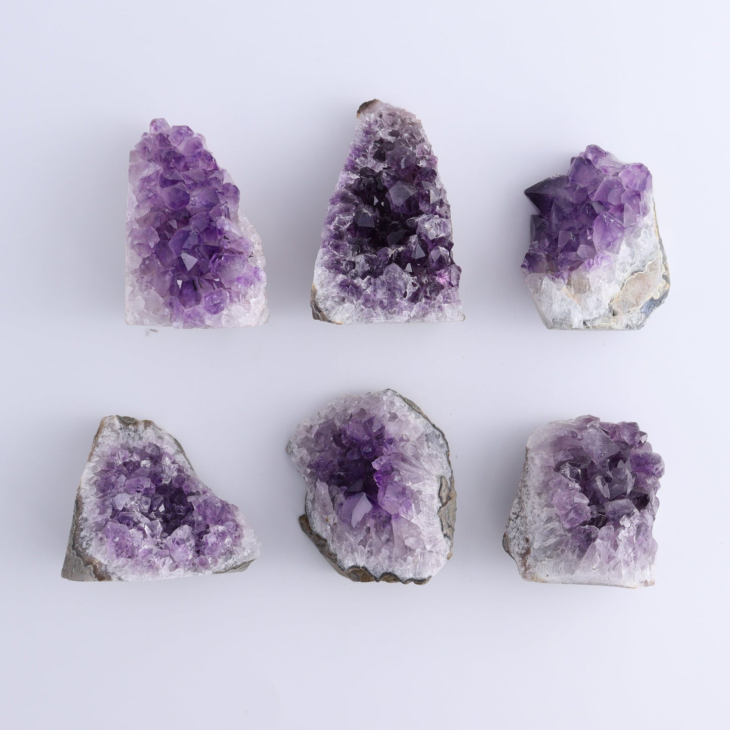Amethyst Cut Base Set of 24 - Expert Wholesale and Supplier of Wholesale Crystals & Bulk Gemstones, ["Amethyst","Cut Base"]