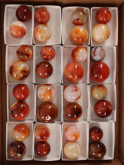 Carnelian Spheres Set of 32 - Expert Wholesale and Supplier of Wholesale Crystals & Bulk Gemstones, []