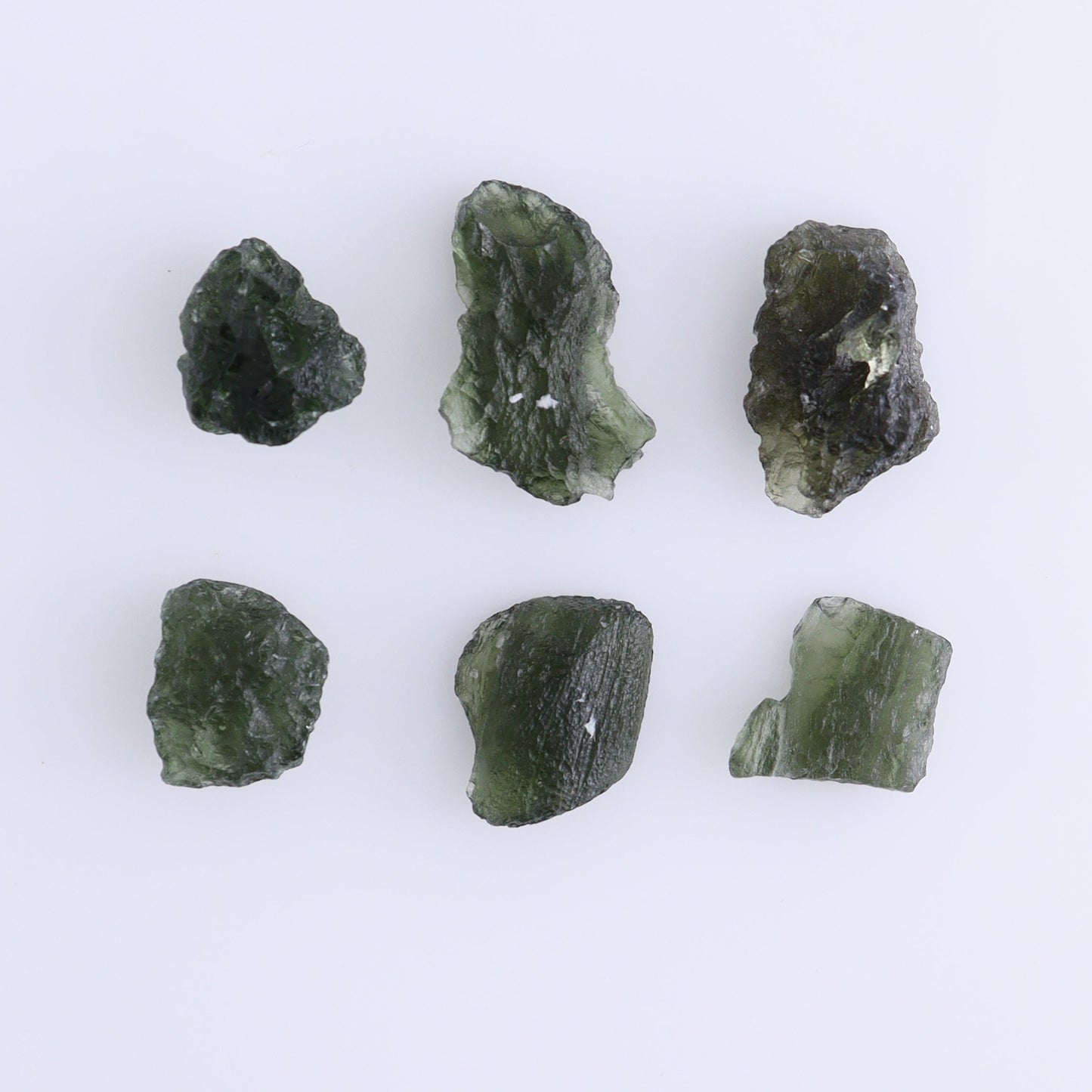Moldavite Pieces Set of 6 - Expert Wholesale and Supplier of Wholesale Crystals & Bulk Gemstones, ["Czech Republic","Moldavite","Pieces"]