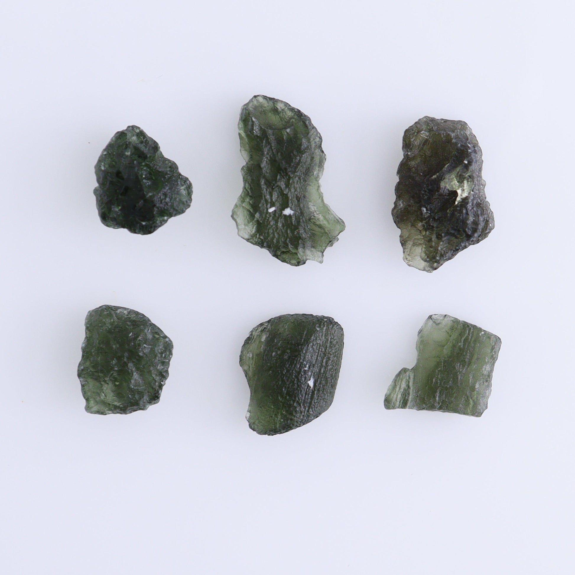 Moldavite Pieces Set of 6 - Expert Wholesale and Supplier of Wholesale Crystals & Bulk Gemstones, ["Czech Republic","Moldavite","Pieces"]