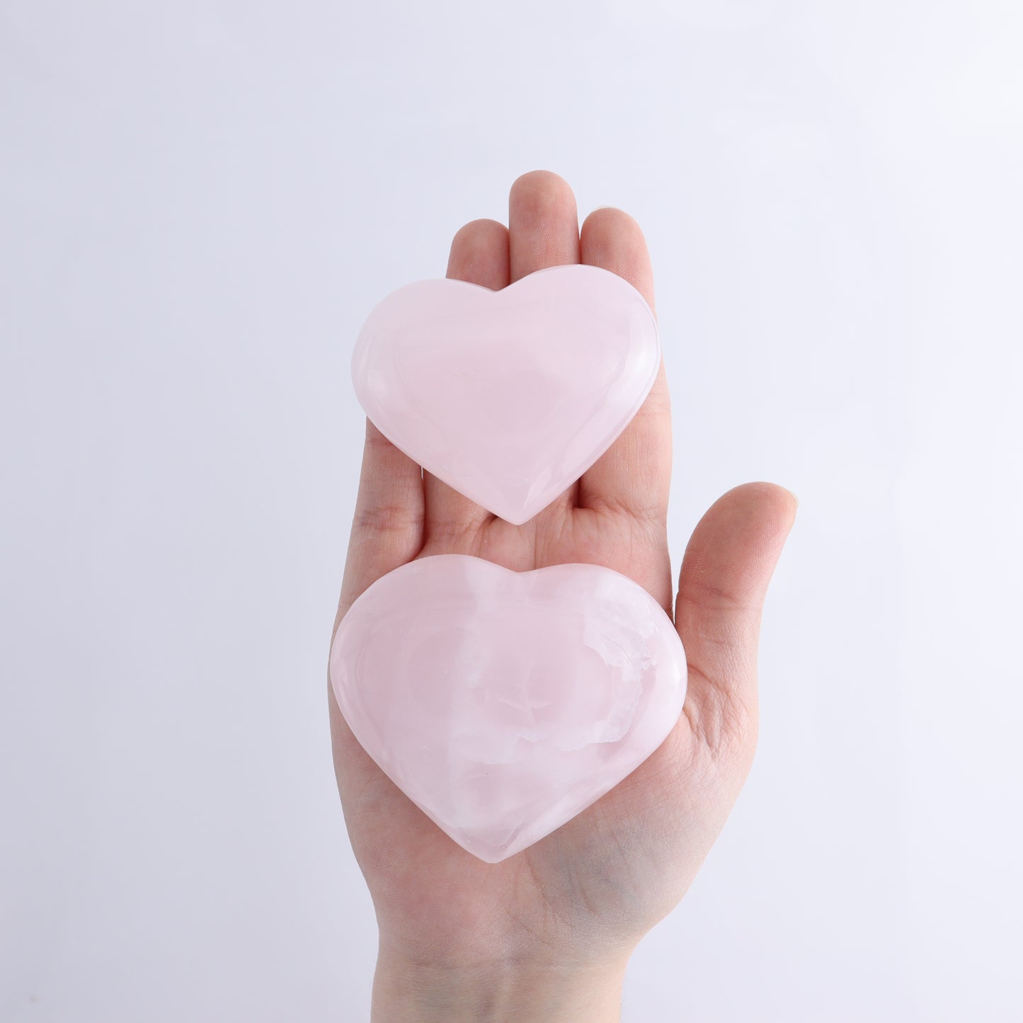 Mangano Calcite Hearts Flat of 12 - Expert Wholesale and Supplier of Wholesale Crystals & Bulk Gemstones, ["close_30","Pakistan","Pink Calcite"]