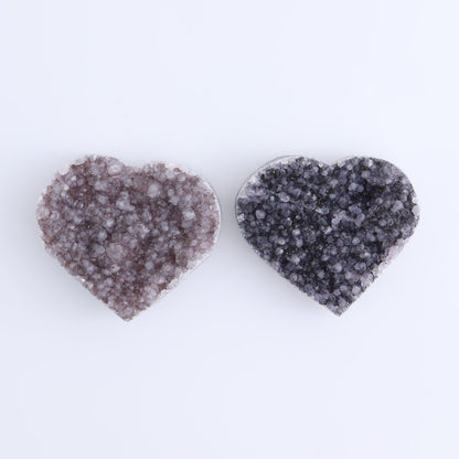 Amethyst Hearts Set of 8