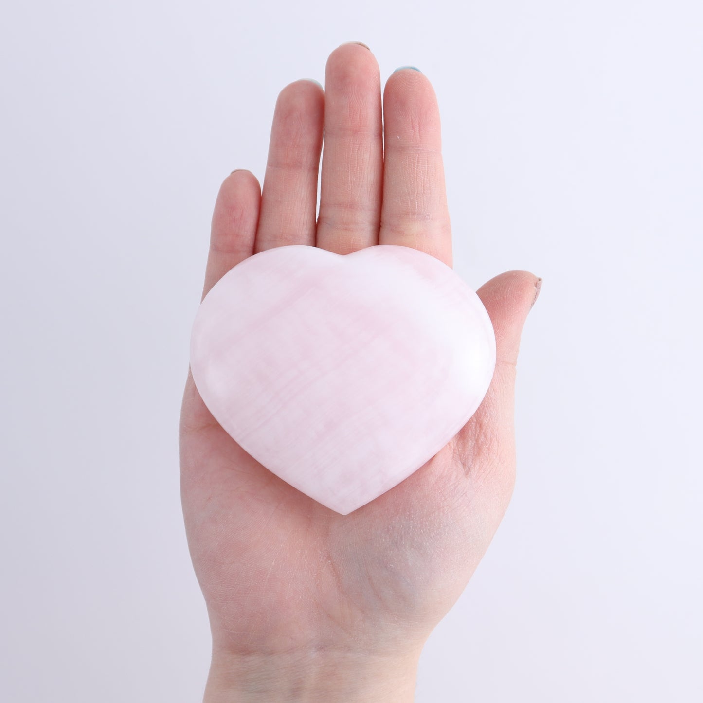 Pink Mangano Calcite Hearts Set of 12