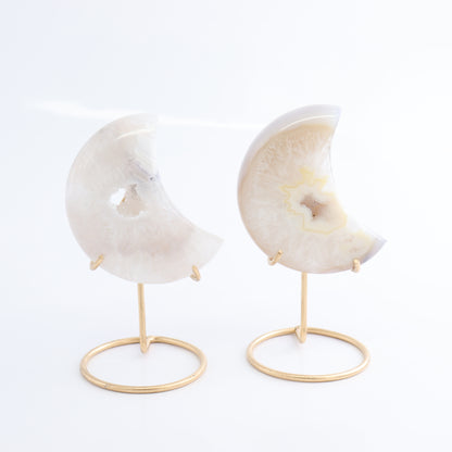 Agate Moons with Stand Set of 5 - Expert Wholesale and Supplier of Wholesale Crystals & Bulk Gemstones, ["Agate","Brazil","moons"]