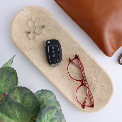 One Travertine Oval Dish - Expert Wholesale and Supplier of Wholesale Crystals & Bulk Gemstones, ["Catalog Onyx","Decorative Dish","Mexico","Travertine"]