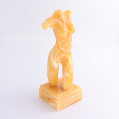 Female Torso Statue Mexican Orange Onyx/Calcite - Expert Wholesale and Supplier of Wholesale Crystals & Bulk Gemstones, ["Bowls","Calcite","Mexico","onyx"]