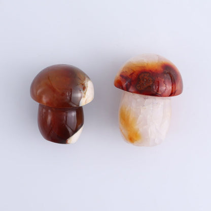 Carnelian Mushrooms Set of 8